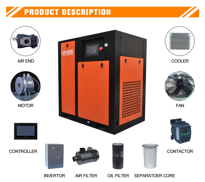 45kw PM VSD screw air compressor(图1)